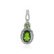 Pendentif en argent et Diopside de Russie