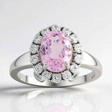 Anello in argento con Kunzite