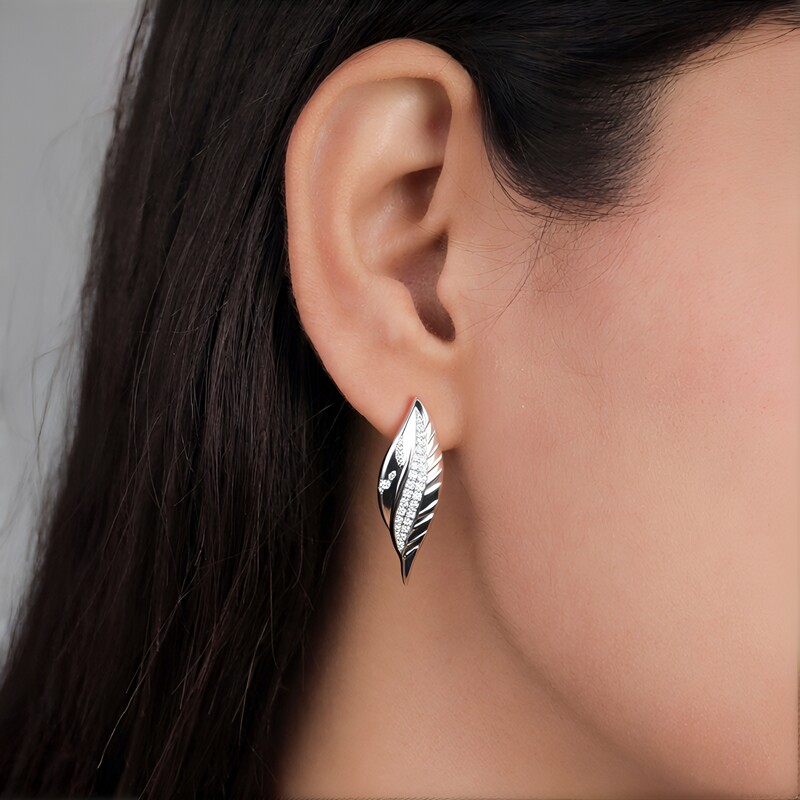 Zirkon-Silberohrringe (de Melo Essence)