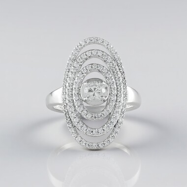Zircon Silver Ring