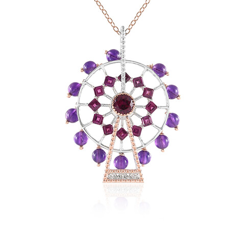 Collana in argento con Rodolite (Gems en Vogue)
