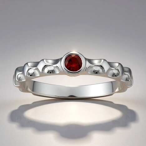 Anello in argento con Rubino Tanzania