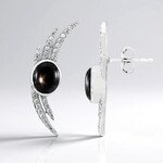 Orecchini in argento con Zaffiro Stellato Nero (de Melo Essence)