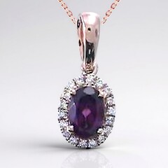 Collana in oro con Rodolite