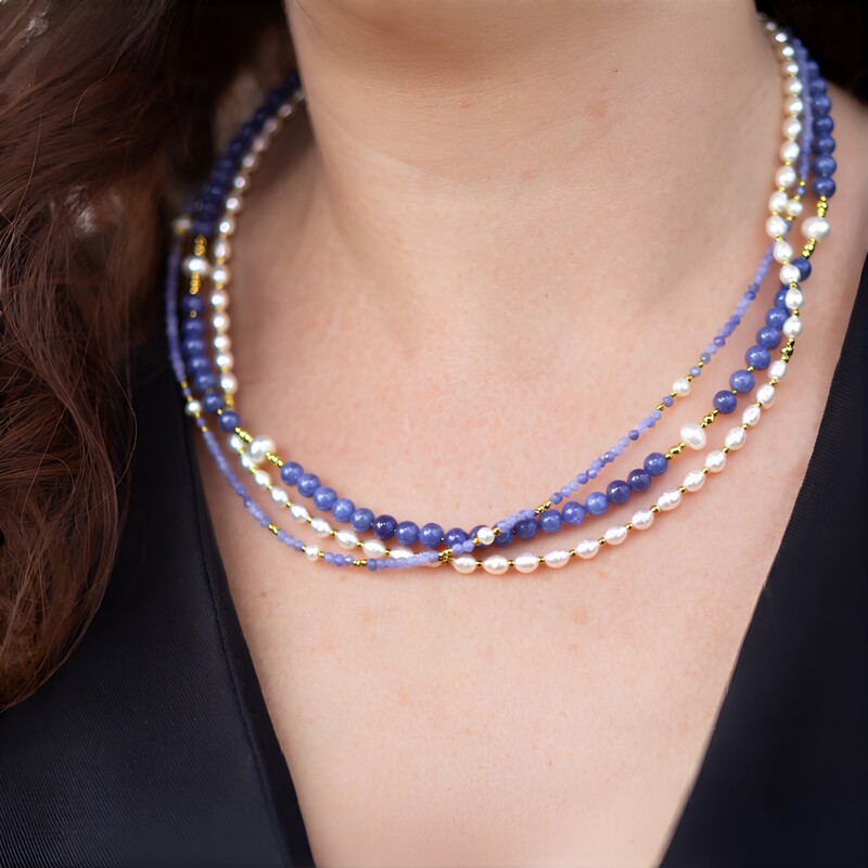 Collar en plata con Tanzanita (Riya)