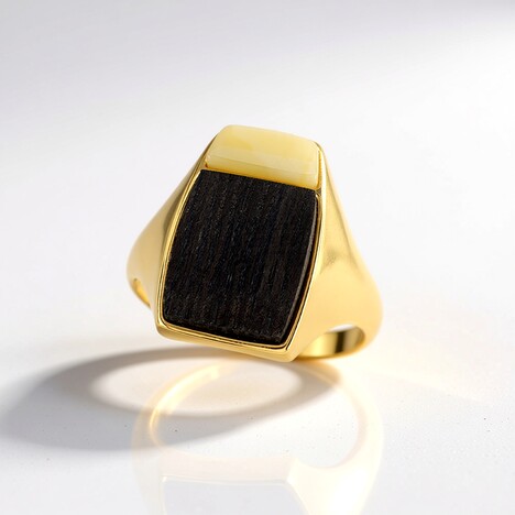 Bague en argent et Chêne des marais (dagen)