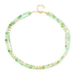 Chrysopras-Silberhalskette (Riya)