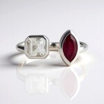 Bague en argent et Rubis de Madagascar