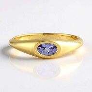 Anillo en plata con Tanzanita