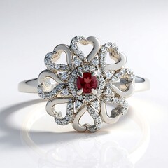 Anello in argento con Tormalina Rosa Nigeriana