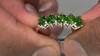 Bague en argent et Diopside de Russie