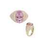 Anello in oro con Kunzite Brasiliana AAA (de Melo)