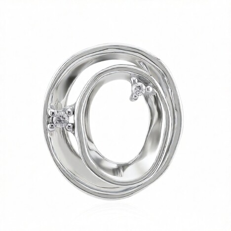 Ciondolo in argento con Diamante SI1 (G) (Annette)