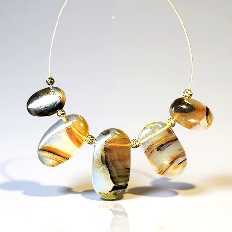Collana in argento con Agata Montana