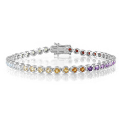 Edelstein-Silberarmband