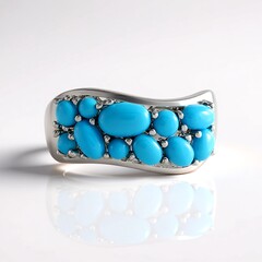 Anello in argento con Turchese Sleeping Beauty (Faszination Türkis)