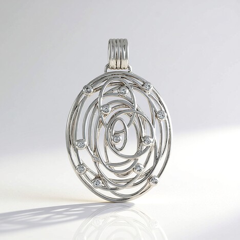 Ciondolo in argento con Zircone (Ornaments by de Melo)