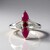 Anello in argento con Rubino del Madagascar