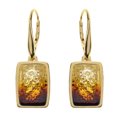 Baltischer Bernstein-Silberohrringe (dagen)