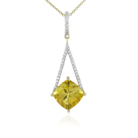 Collar en oro con Apatita dorada