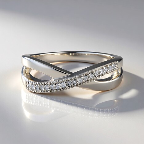 Anello in argento con Diamante I3 (H)