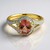 Anello in oro con Tormalina Rosa Brasiliana (Annette)