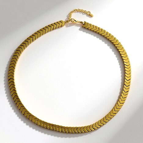 Collier en argent et Hématite dorée