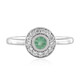 Bague en argent et Emeraude de Russie