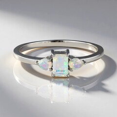 Anello in argento con Opale di Welo