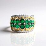 Anello in argento con Smeraldo Zambia (Gems en Vogue)