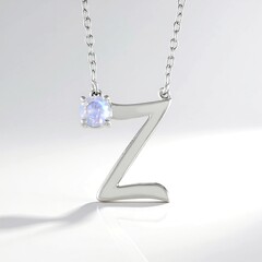 Collana in argento con Pietra di Luna Arcobaleno