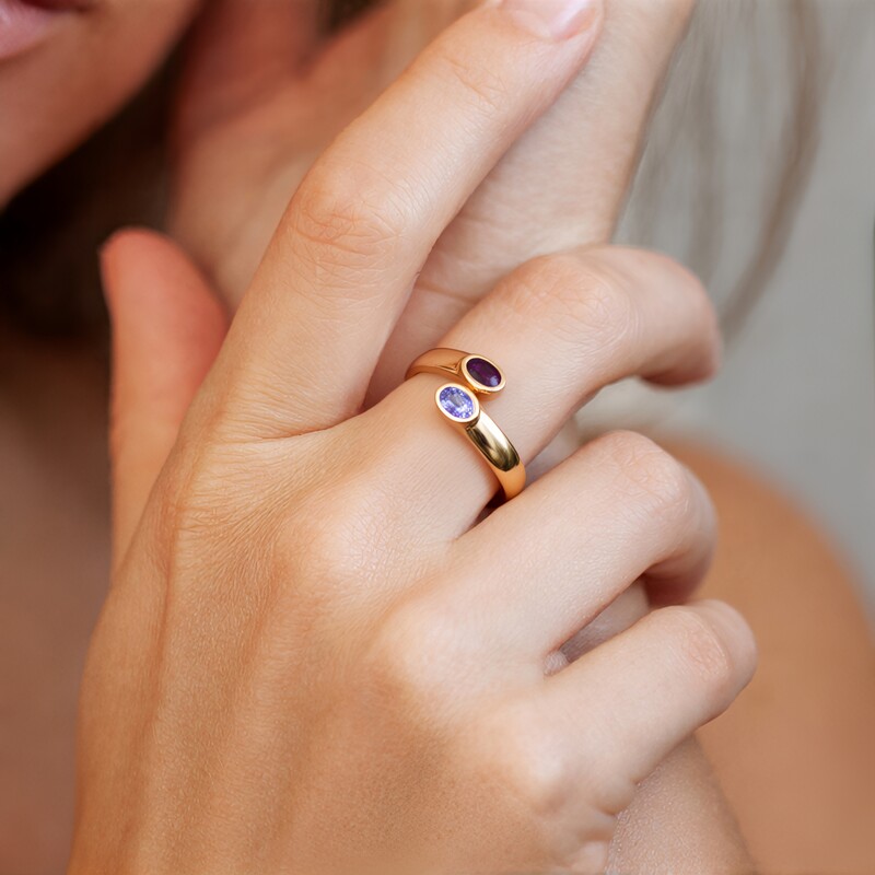 Anello in argento con Rodolite (KM by Juwelo)