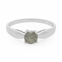 Zilveren ring met een spectroliet