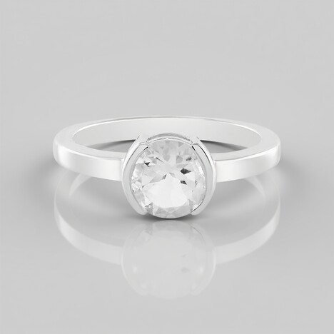 Anello in argento con Petalite