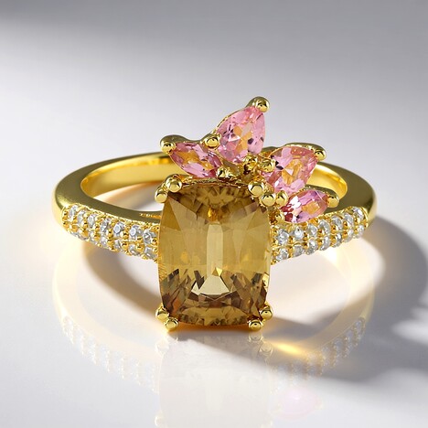 Anello in argento con Zircone Giallo (Adela Silber)