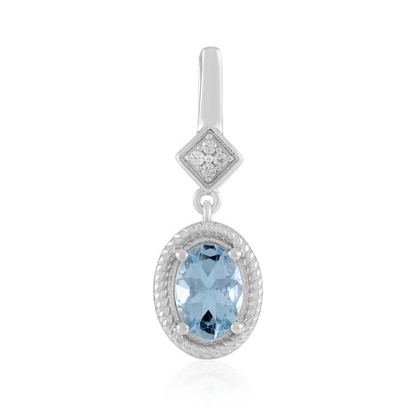 Brazilian Aquamarine Silver Pendant