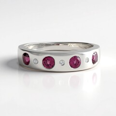 Anello in argento con Rodolite
