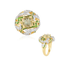 Grüner Amethyst-Silberring (Adela Silber)