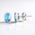 Orecchini in argento con Topazio Blu Svizzero