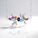 Collier en argent et Topaze bleu Suisse (Dallas Prince Designs)