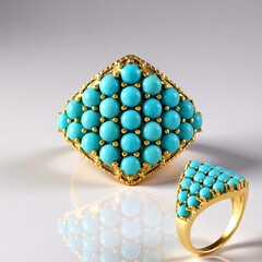 Anello in argento con Turchese Sleeping Beauty (Faszination Türkis)