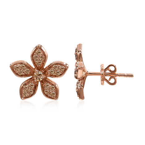 Pendientes en oro con Diamante rosa de Francia de Argyle SI1 (Annette)