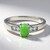 Anello in argento con Crisoprasio Imperiale