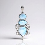 Ciondolo in argento con Larimar