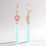 Orecchini in argento con Calcedonio Acqua (KM by Juwelo)