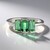Anello in argento con Tormalina Verde di Benedito (Adela Silber)