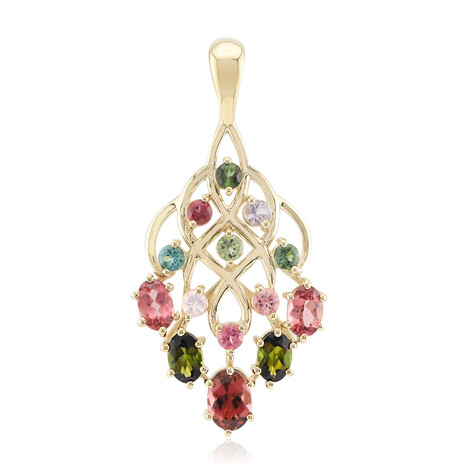 9K Brazilian Pink Tourmaline Gold Pendant (Rifkind 1894 Collection)