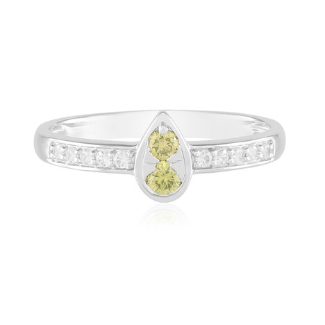 Gelber I2 Brillant-Silberring (de Melo Essence)