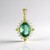 Ciondolo in argento con Fluorite Verde