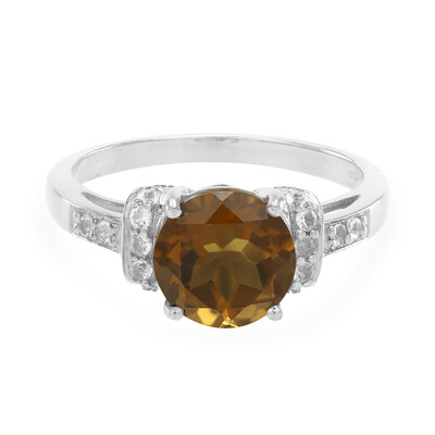 Anillo en plata con Cuarzo champán